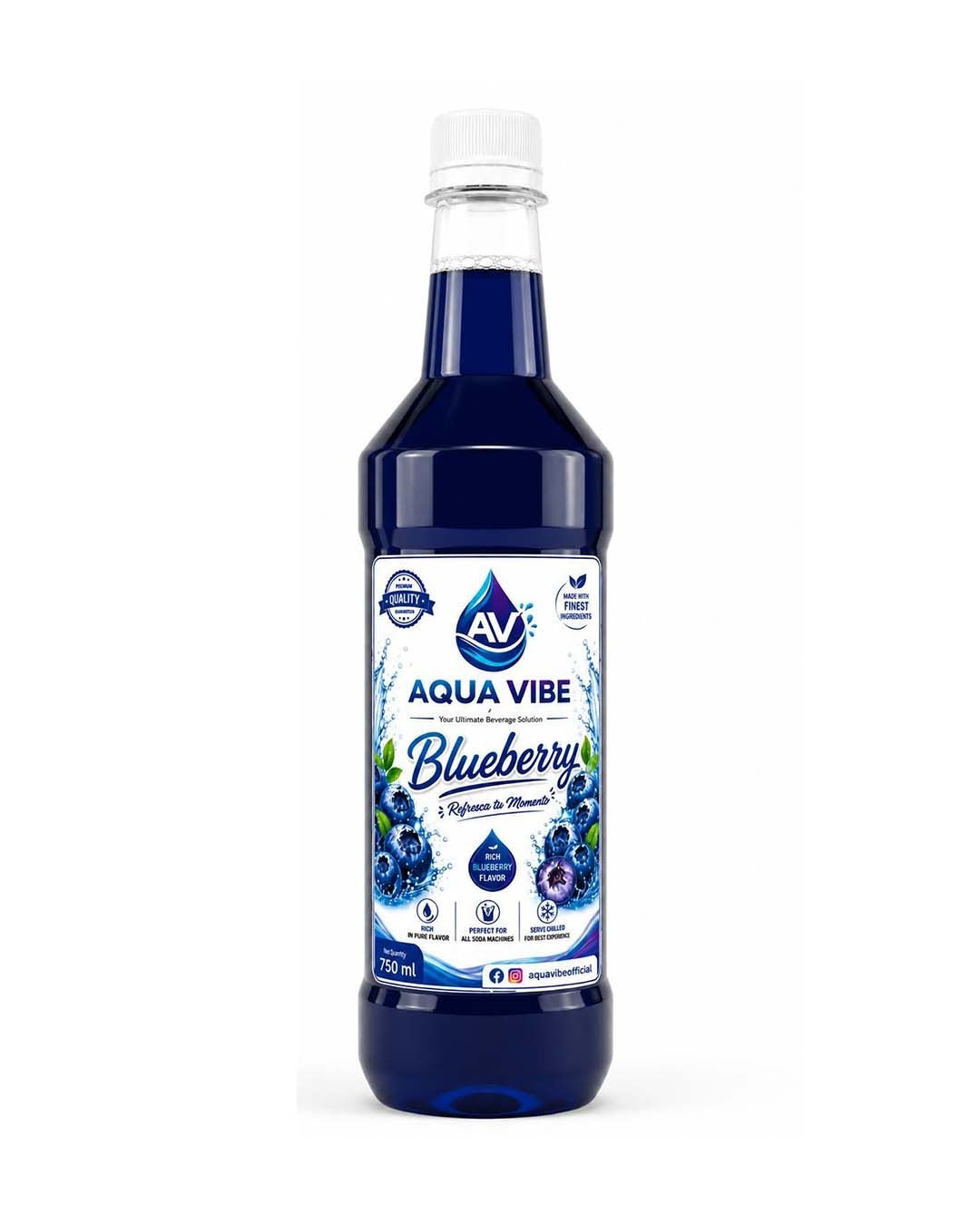 Aqua Vibe Blueberry Syrup (750ml)