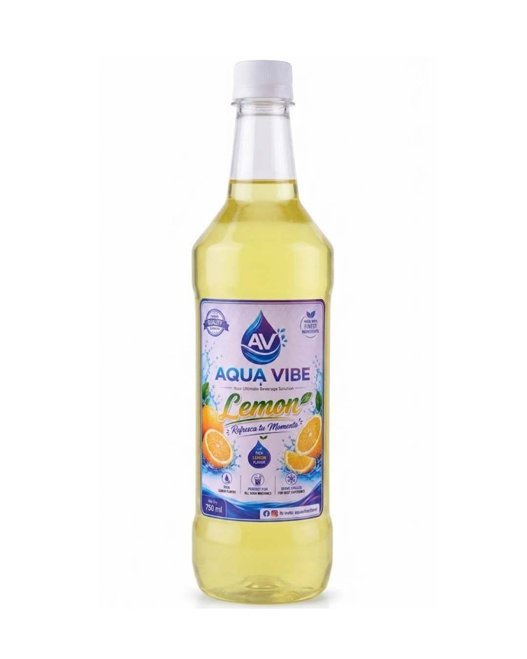 Aqua Vibe Lemon Syrup (750ml)