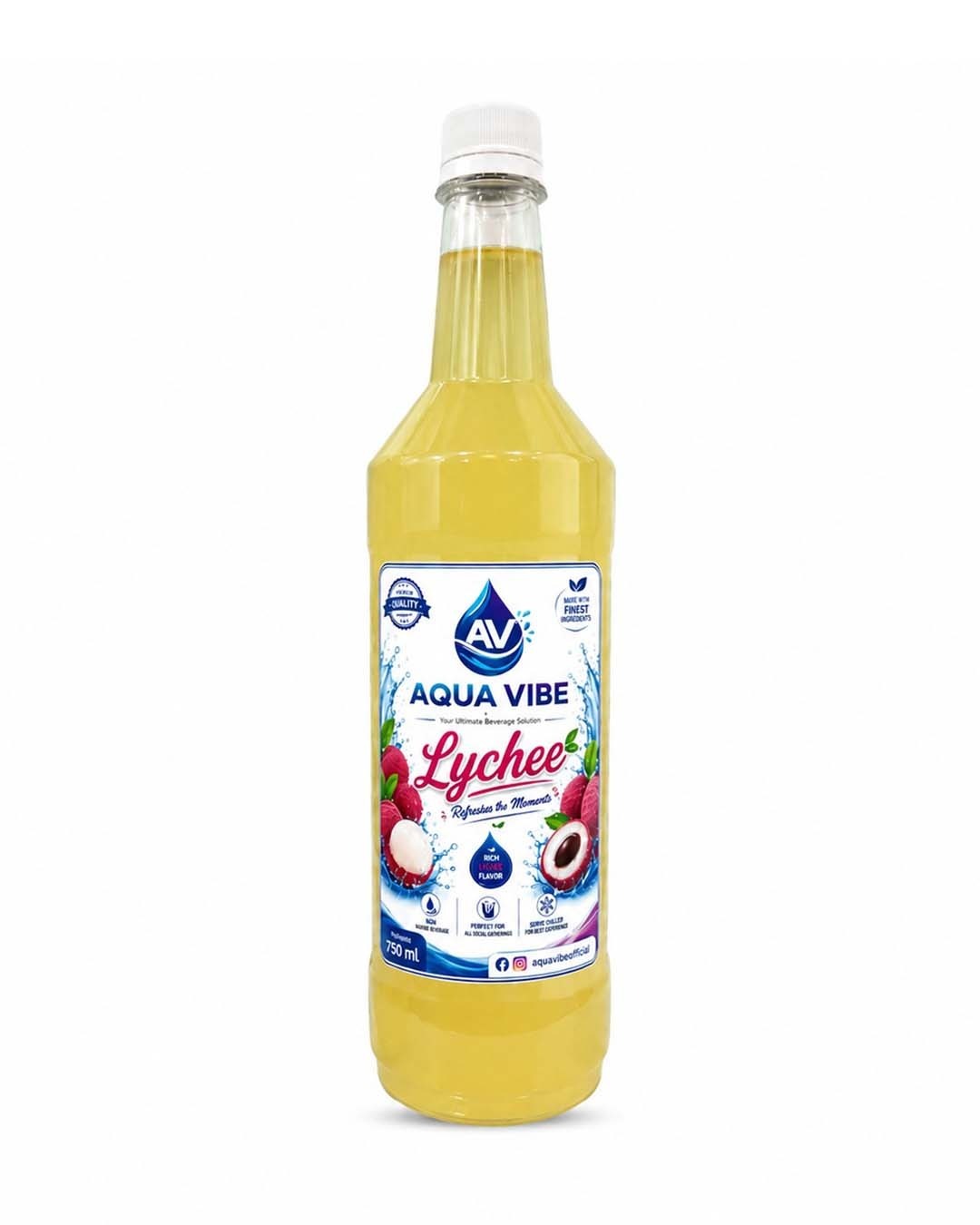 Aqua Vibe Lychee Syrup (750ml)